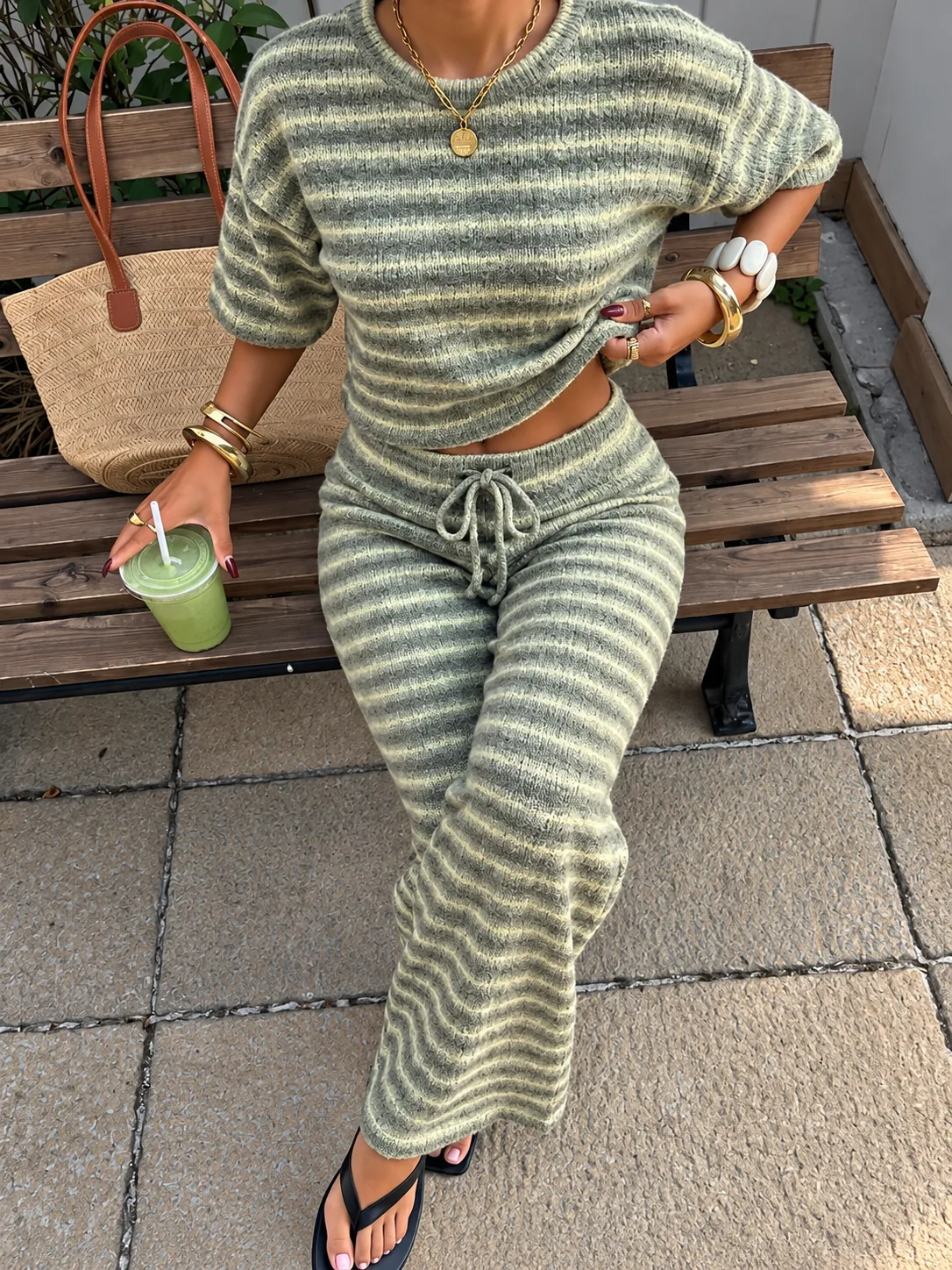 Striped Cozy Knit Complete