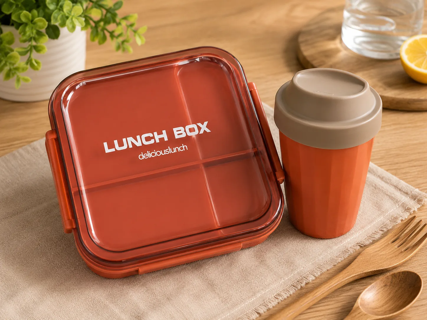 Lunch Box Set with Cup