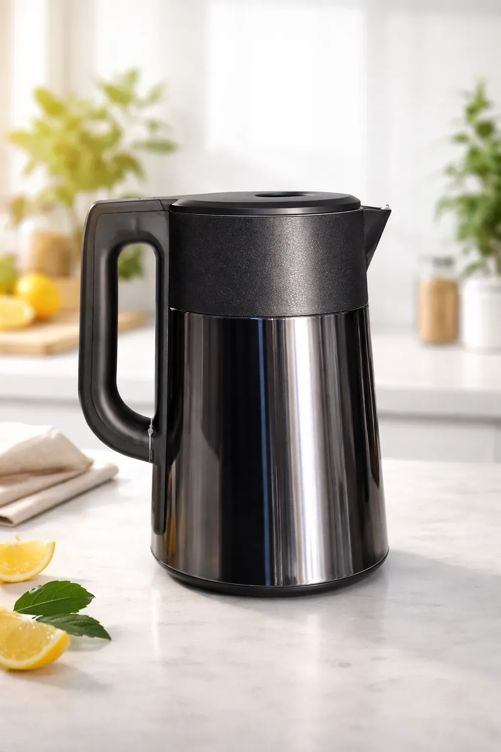 Premium Black Thermal Electric Kettle