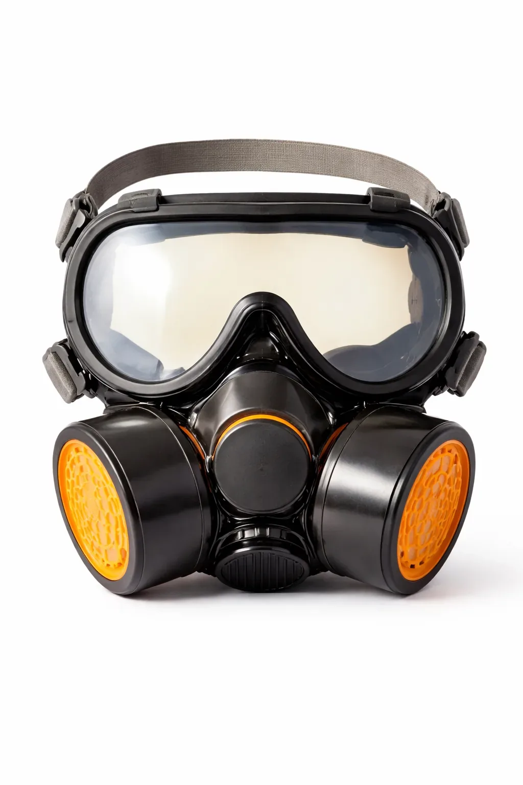 Reusable Dual-Filter Full Face Respirator Mask with Protective Goggles