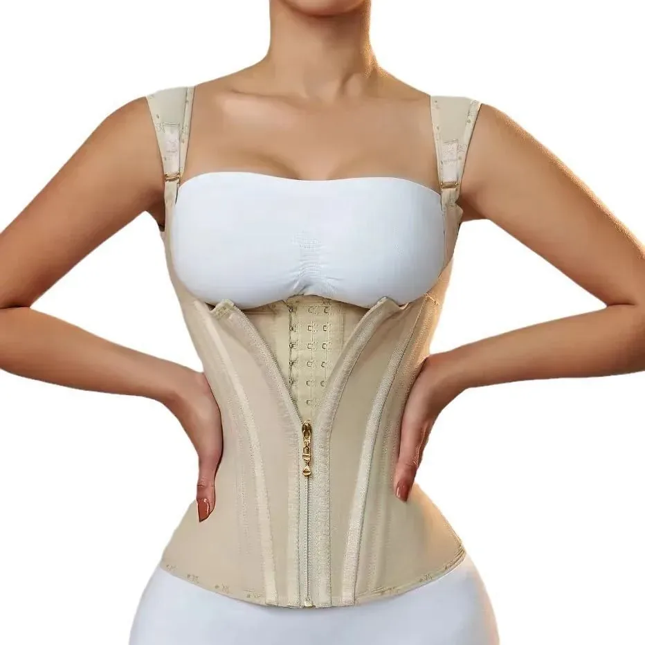 Women Latex Waist Trainer Corset with Adjustable Straps