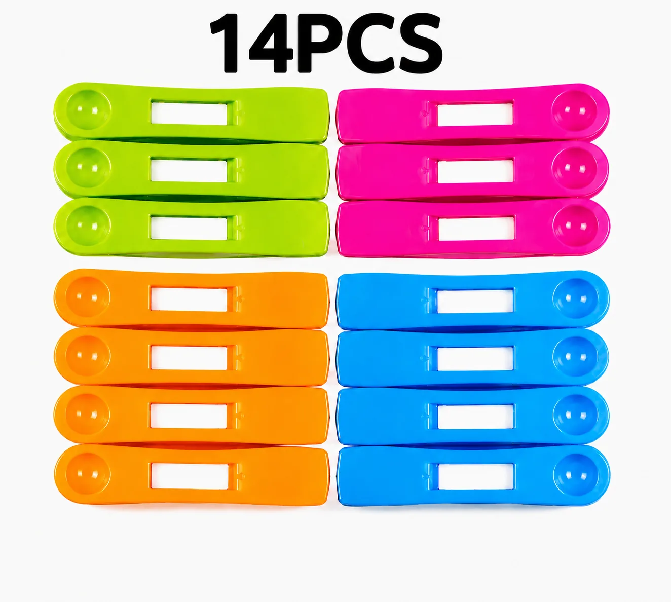 Colorful Plastic Clothes Peg Clips 14pcs Set