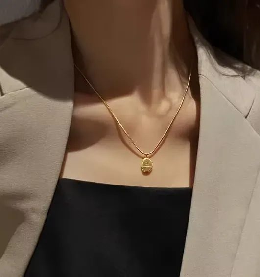 HUIROBO Dainty Gold Necklace for Women,Solid Gold Necklace