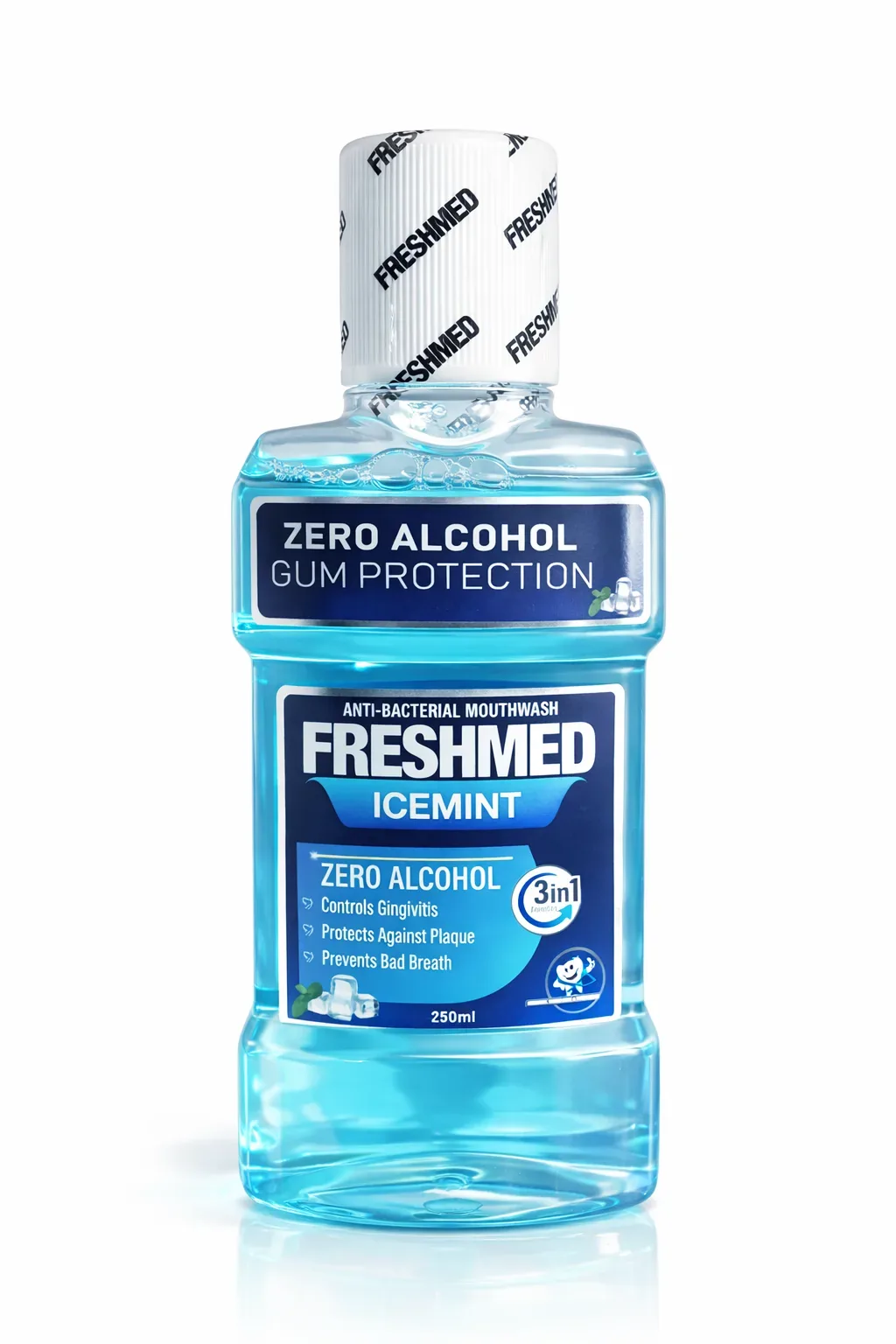 Freshmed Icemint Zero Alcohol Gum Protection Mouthwash (250ml)