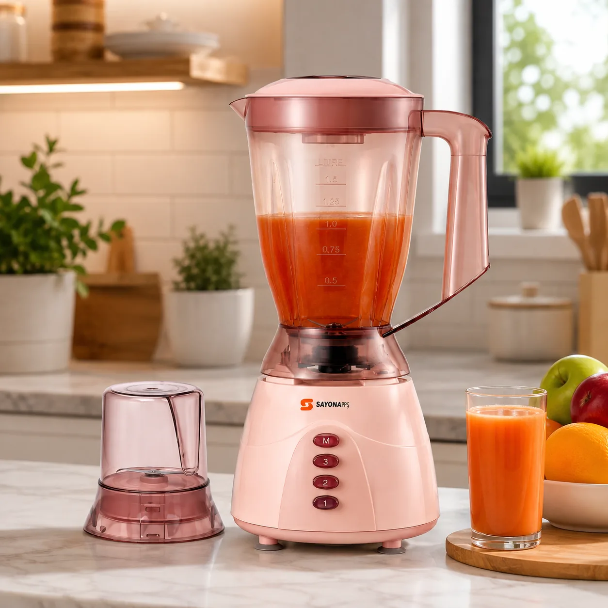 SAYONA 1.5L Electric Blender & Mini Mill – 450W