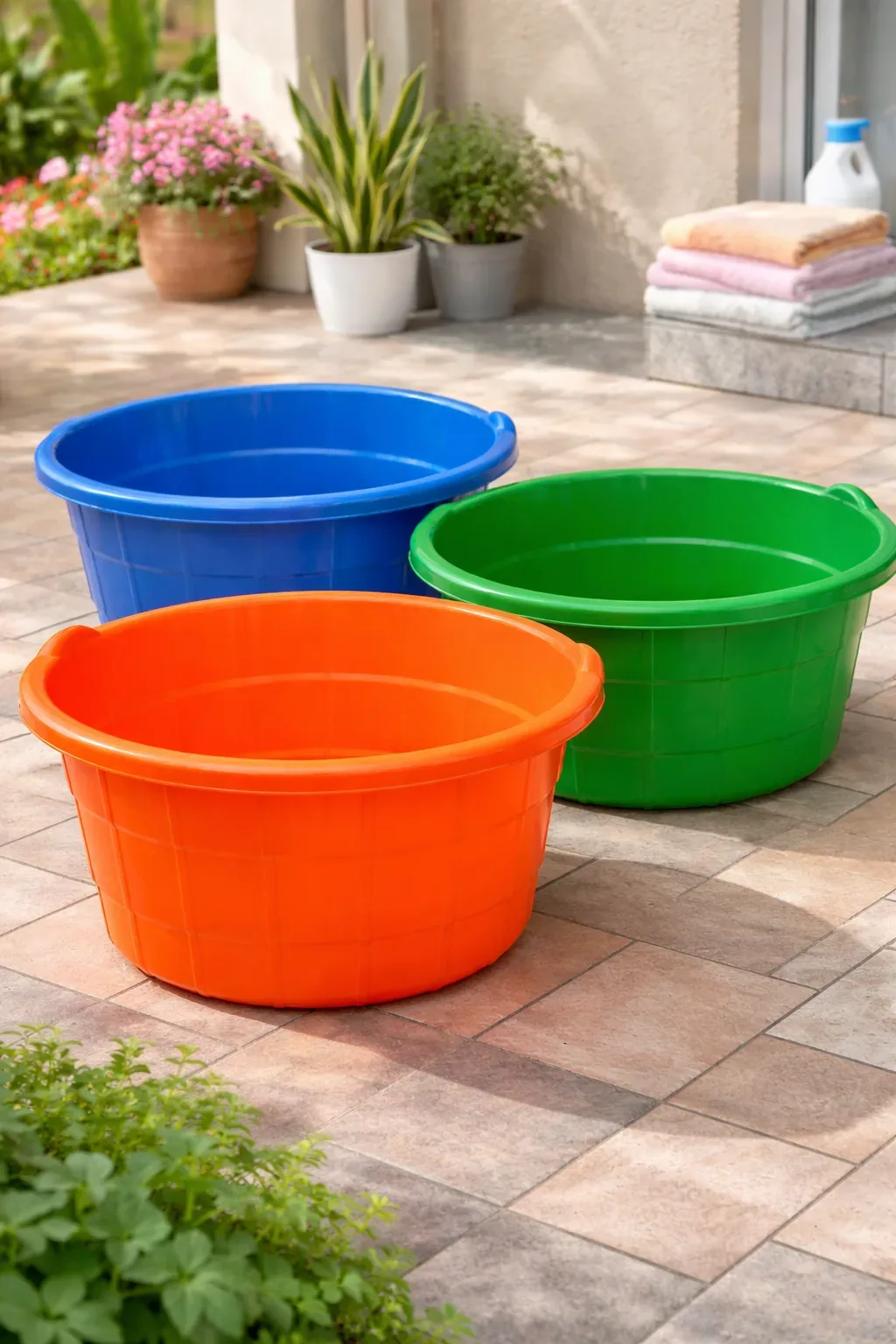 Multi-Purpose Plastic Wash Basin (Heavy-Duty Household Tub)