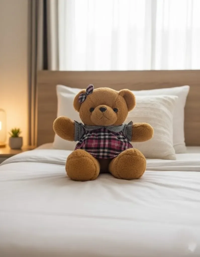 Cozy Plaid Princess Teddy Bear