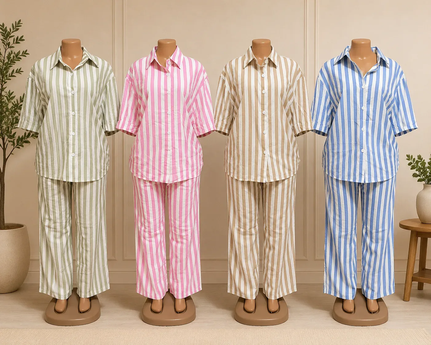 Women’s Striped Casual Lounge Set