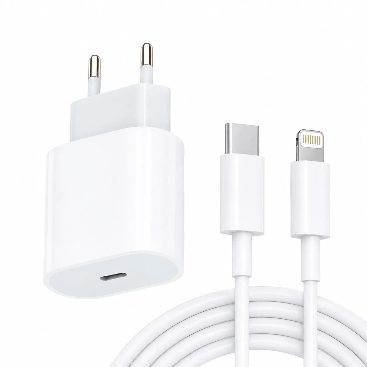 35W Fast Charging Adapter & USB-C to Lightning Cable Set