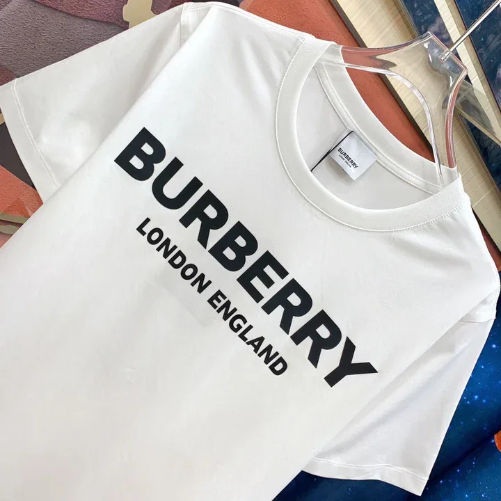 Burberry Black Cotton Embroidered T-Shirt