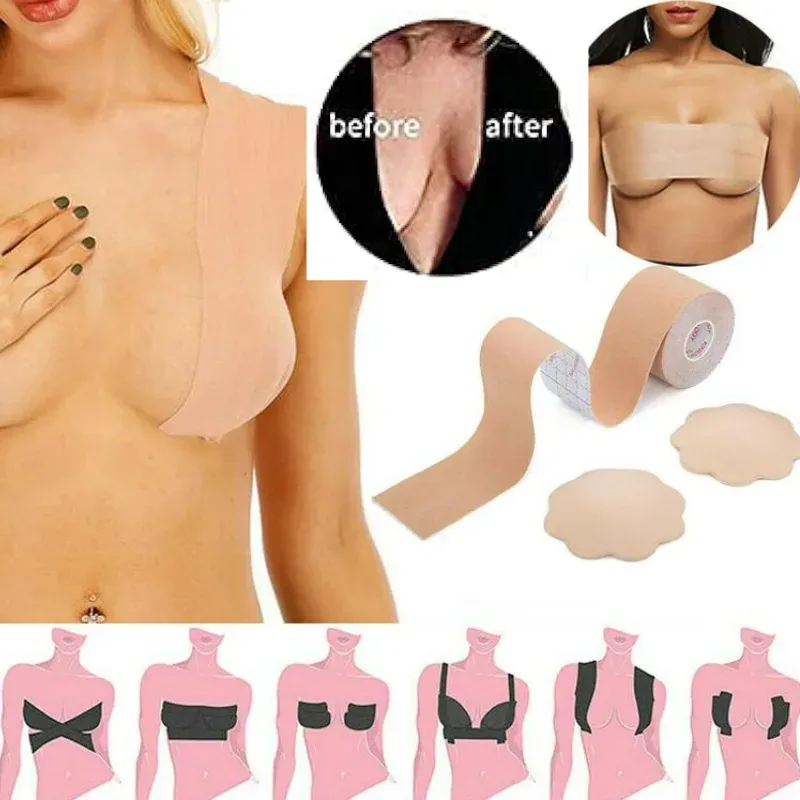 Boob Tape Invisible Breast Lift Tape Set (Adhesive Body Support Tape)