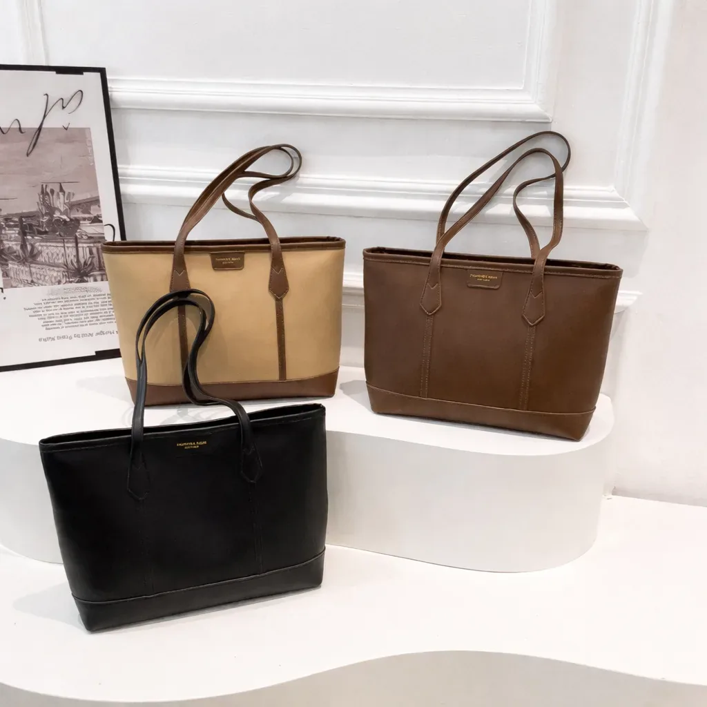 Elegant Classic Leather Tote Bag