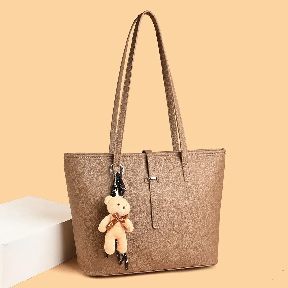 Classic Teddy Charm Tote Bag