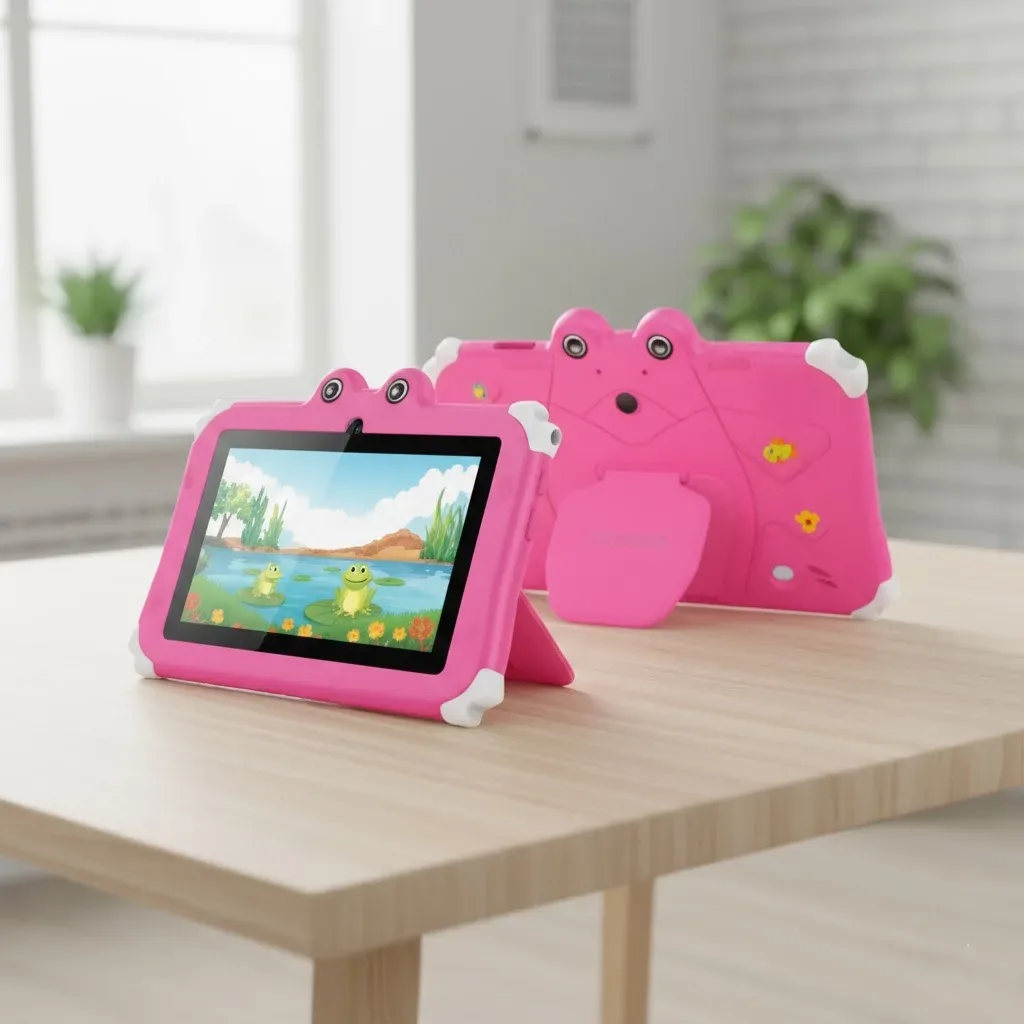 Oteeto TAB 6 Kids Tablet  with bracelet and stickers – 7-Inch, 128GB, Wi-Fi