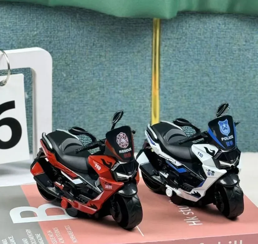 Mini Police & Rescue Motorcycle Toy Set