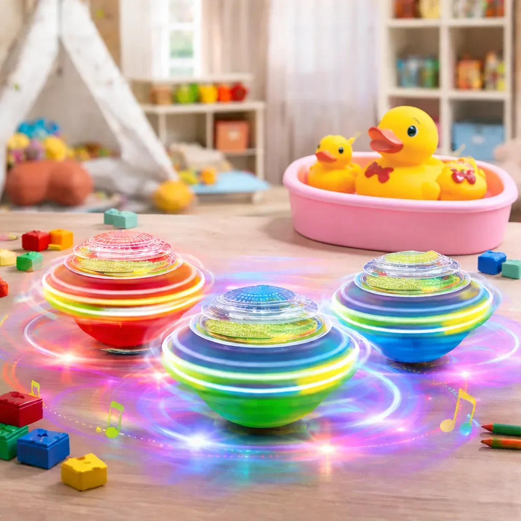 Flash Gyro LED Musical Spinning Top Toy