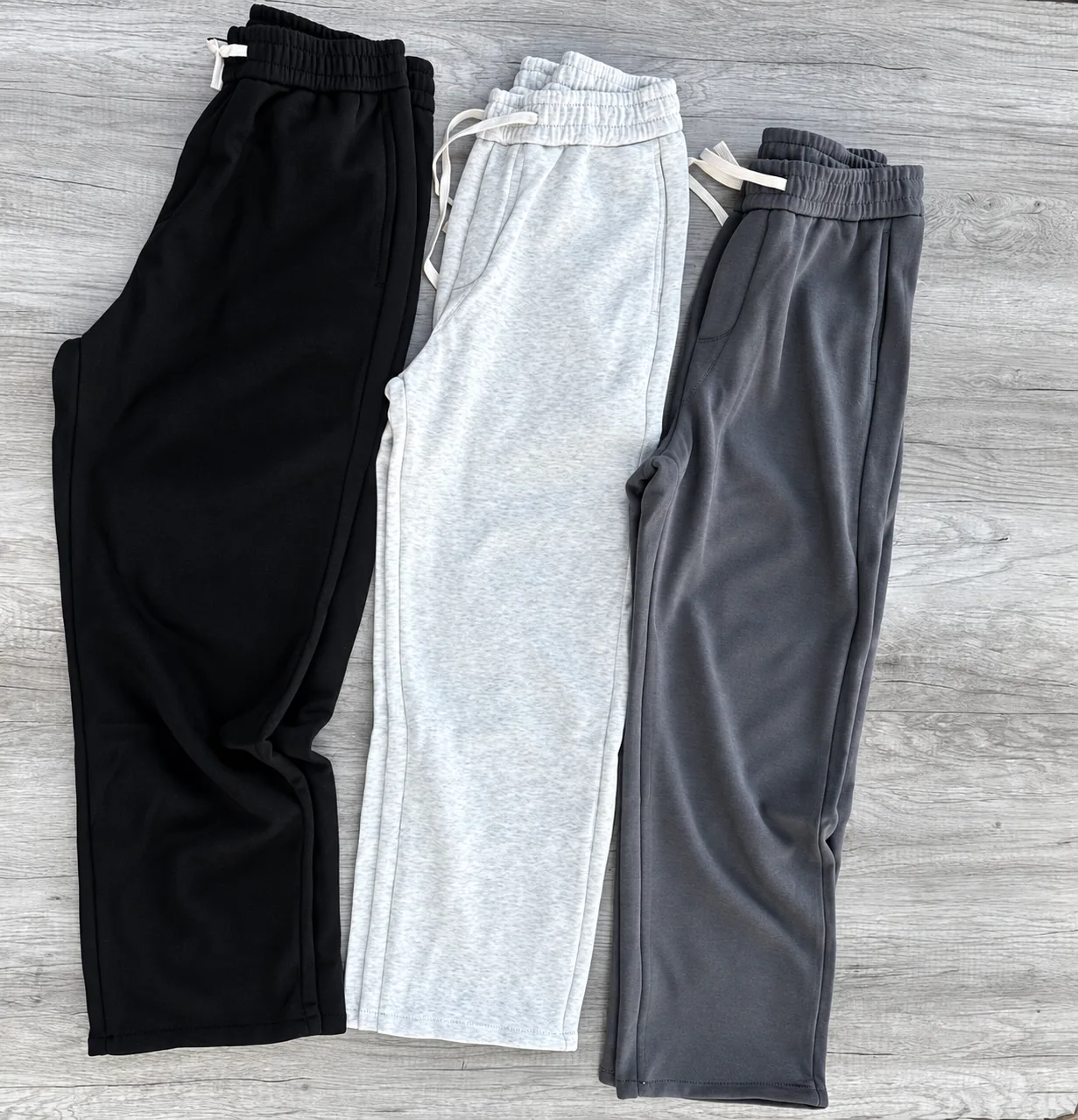 Premium Casual Jogger Pants – Black, Light Gray & Dark Gray