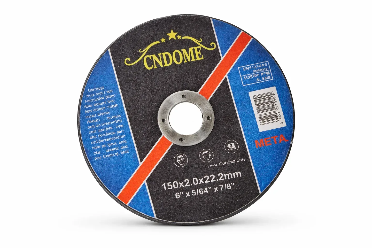 CNDOME 150mm Metal Cutting Disc (6” x 2.0mm x 22.2mm)