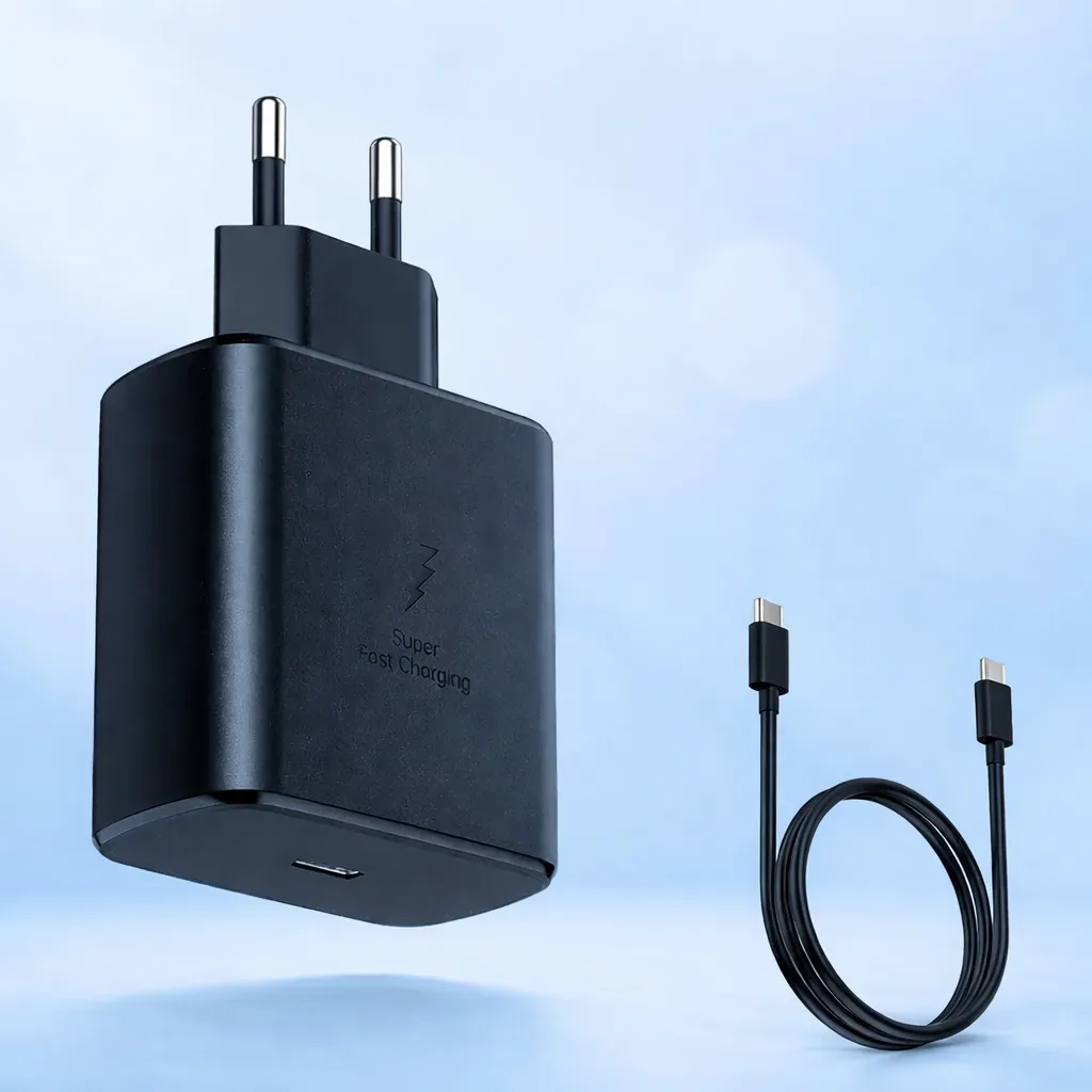 25W Fast Charging Power Adapter with USB-C Cable (EU Plug)