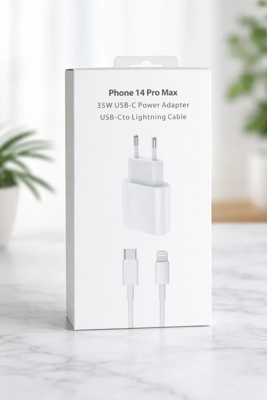 35W USB-C Fast Charger Adapter with USB-C to Lightning Cable (Compatible with iPhone 14 Pro Max)