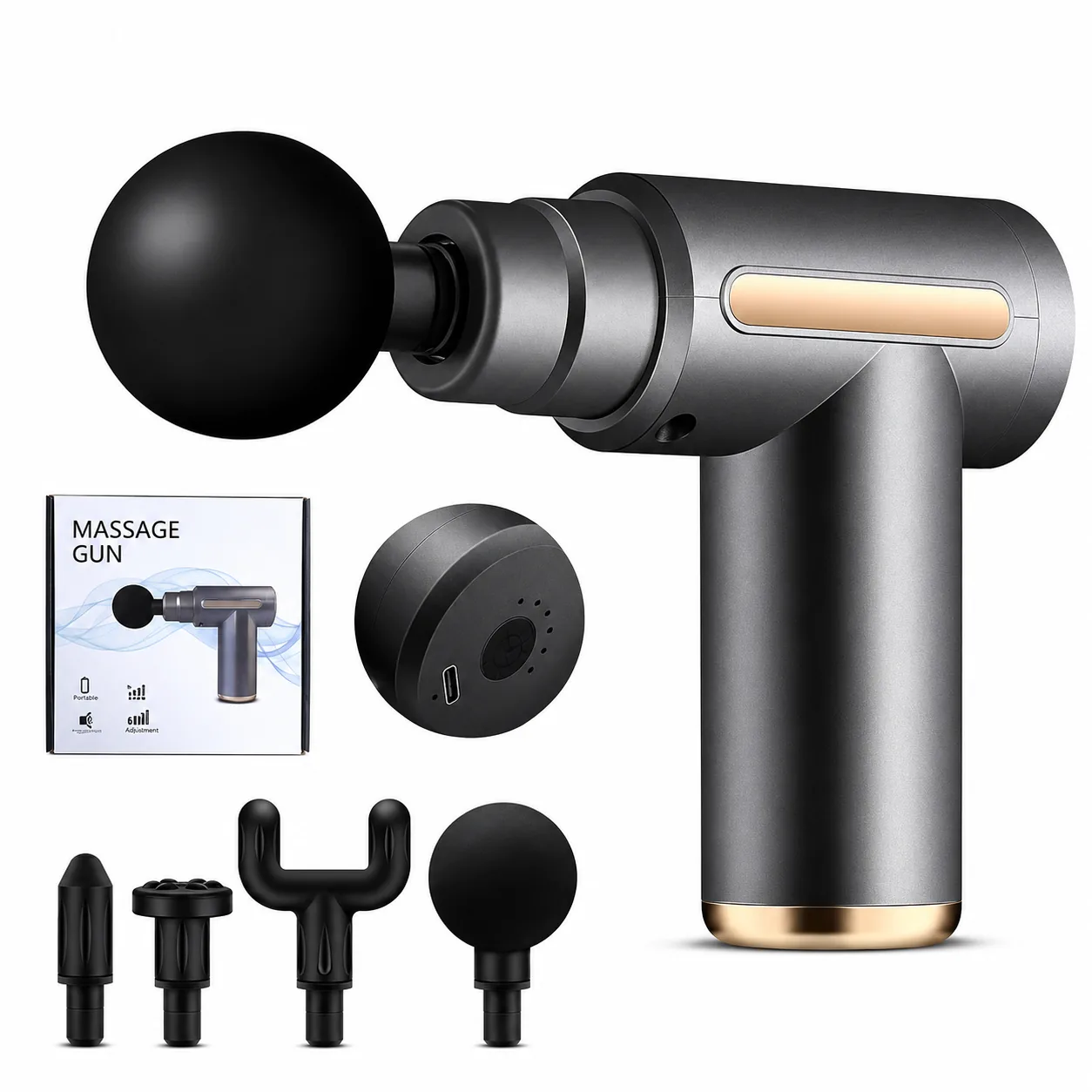 Portable Deep Tissue Massage Gun – Long-Lasting Battery