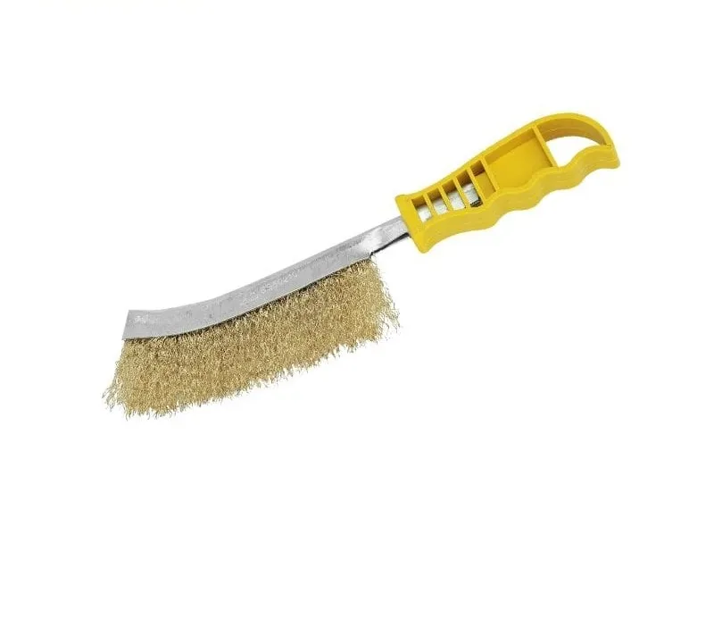 Professional Brass Wire Brush with Scraper Handle – Heavy Duty Cleaning Tool