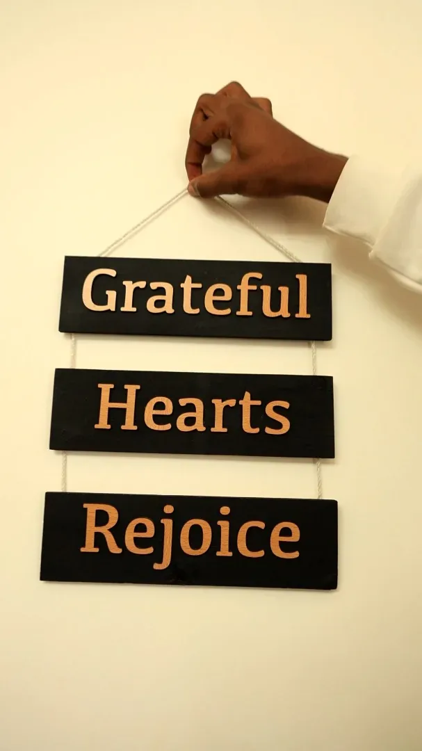 Inspirational Wooden Hanging Wall Plaque Set