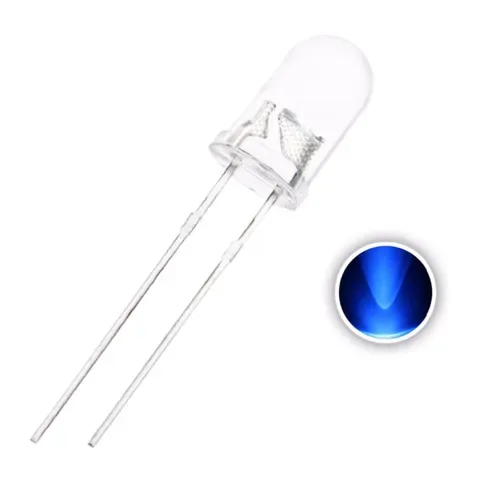 Transparent 5mm Round LED Diode Blue