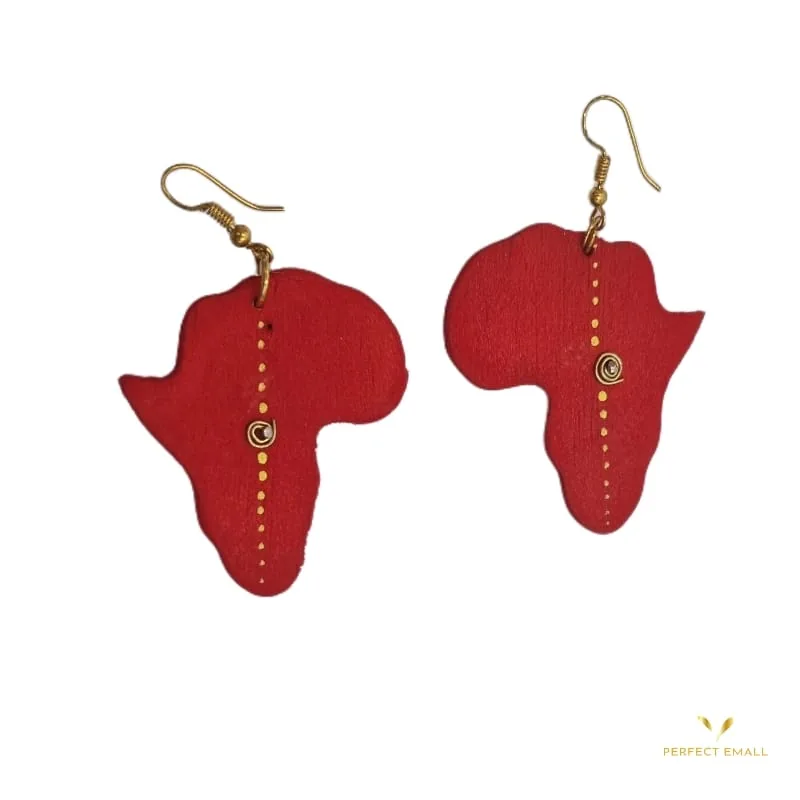 African Print Earring for Ladies -Africa Continent