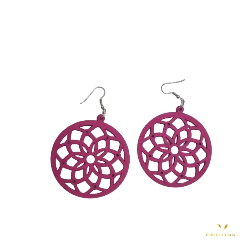 African Print Earrings for Ladies - Lotus