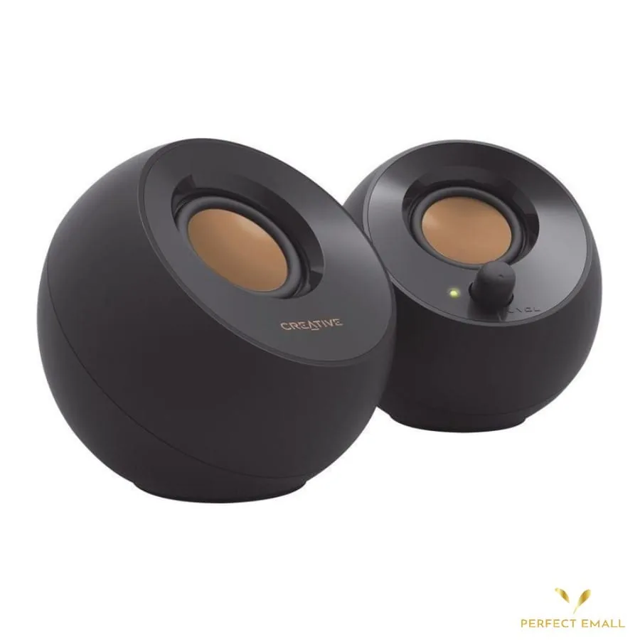 Creative Labs Pebble V2 Stereo Speakers | 8W RMS | USB-C Powered | Black