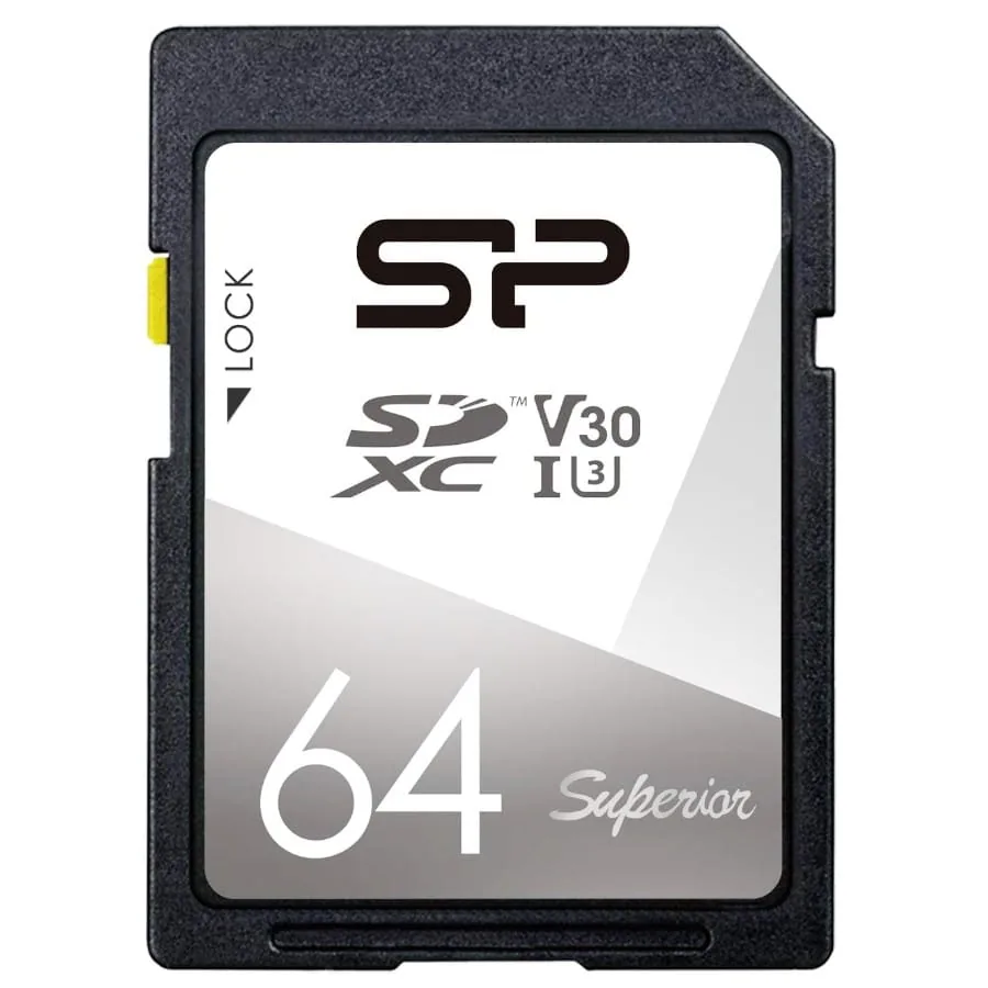 Superior 64GB microSDXC UHS-I Memory Card – Class 10, U3, V30