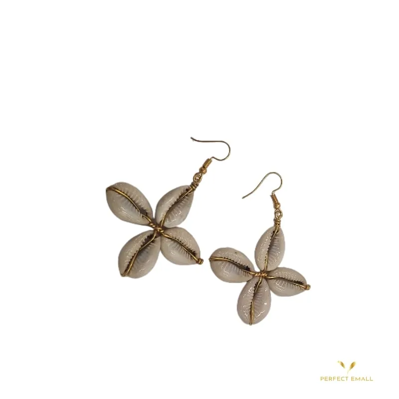Seashell and Copper Earrings for Women