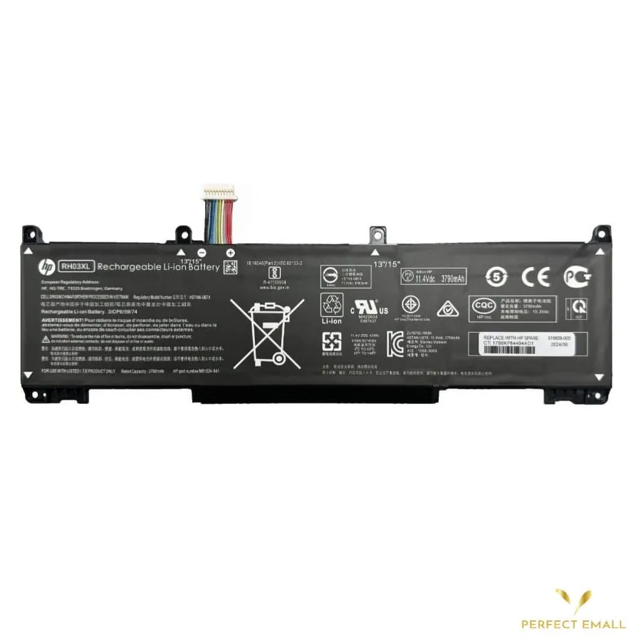 HP ProBook RH03XL Laptop Battery – 3-Cell 11.4V High-Capacity Replacement