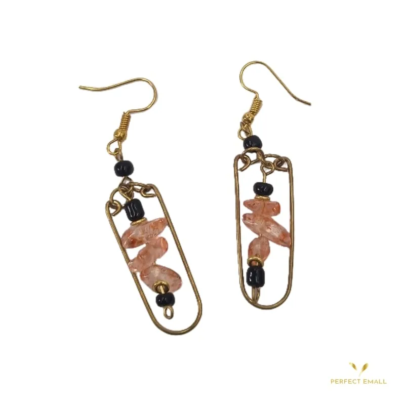 Copper Earrings Gemstones