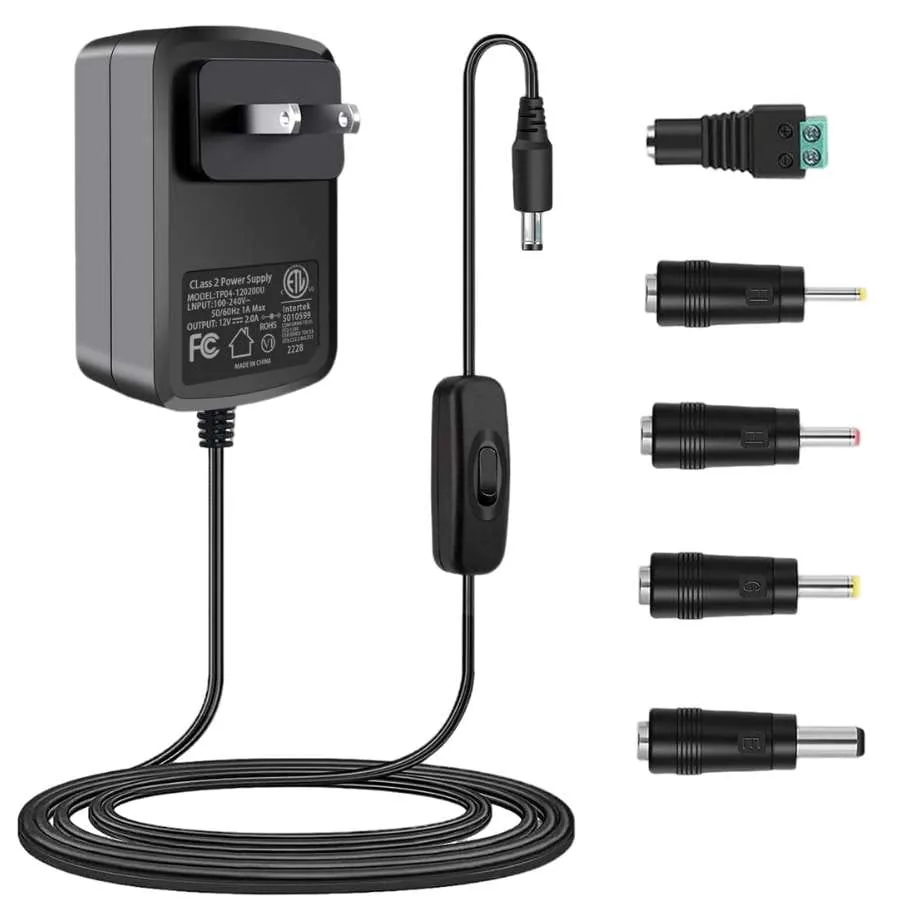 SITRON 12V 2A Power Adapter with Inline on Off 24W Switch Supply