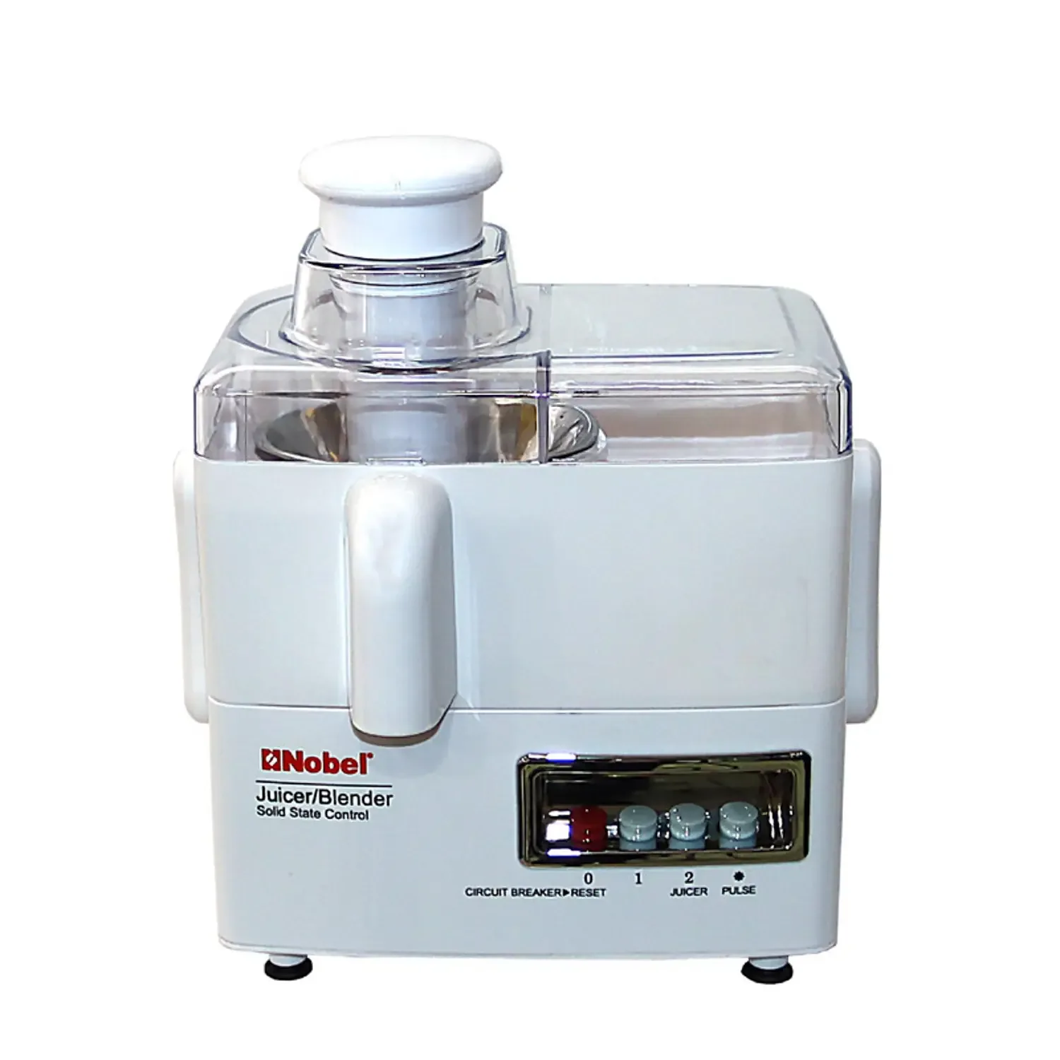 Nobel 4 in 1 Juicer and Food Factory with 1 Litre Capacity and has Spinner Chopper & Dry Mill 400W 2 Speed - Pulse Grinder, Chopper, Blender, Juicer, Unbreakable Jar & Anti Slip Feet NJ176G4 White