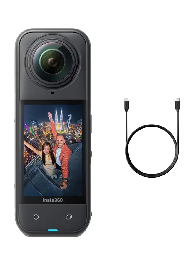 X5 - Waterproof 8K 360° Action Camera, Leading Low Light, Invisible Selfie Stick Effect, Rugged and Replaceable Lens, 3-Hour Battery, Built-in Wind Guard, Stabilization, Triple AI Chip Design