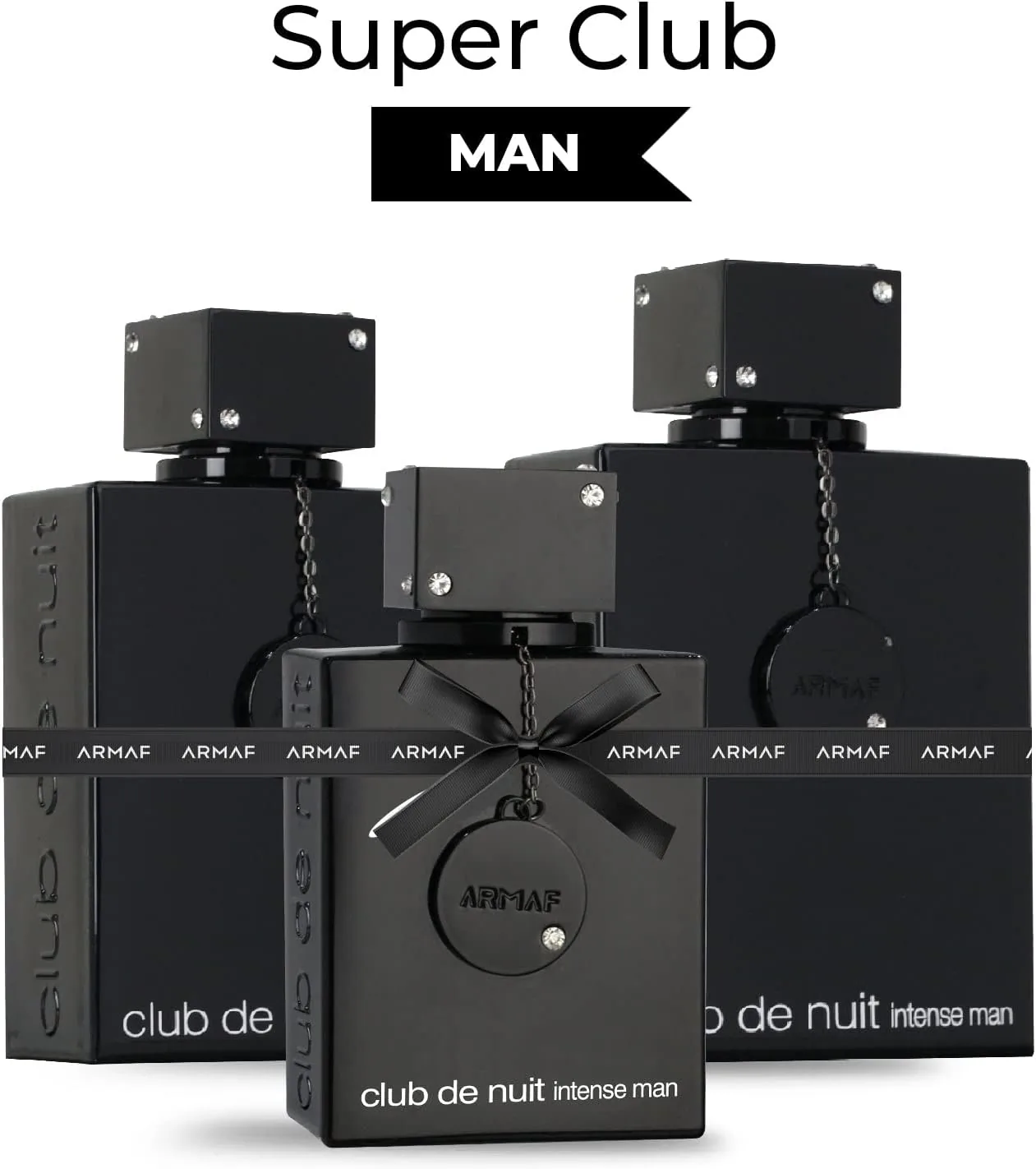 ARMAF All Club De Nuit Intense Perfumes for Men ( 105ml, 150ml, 200ml)- Set of 3 Pieces