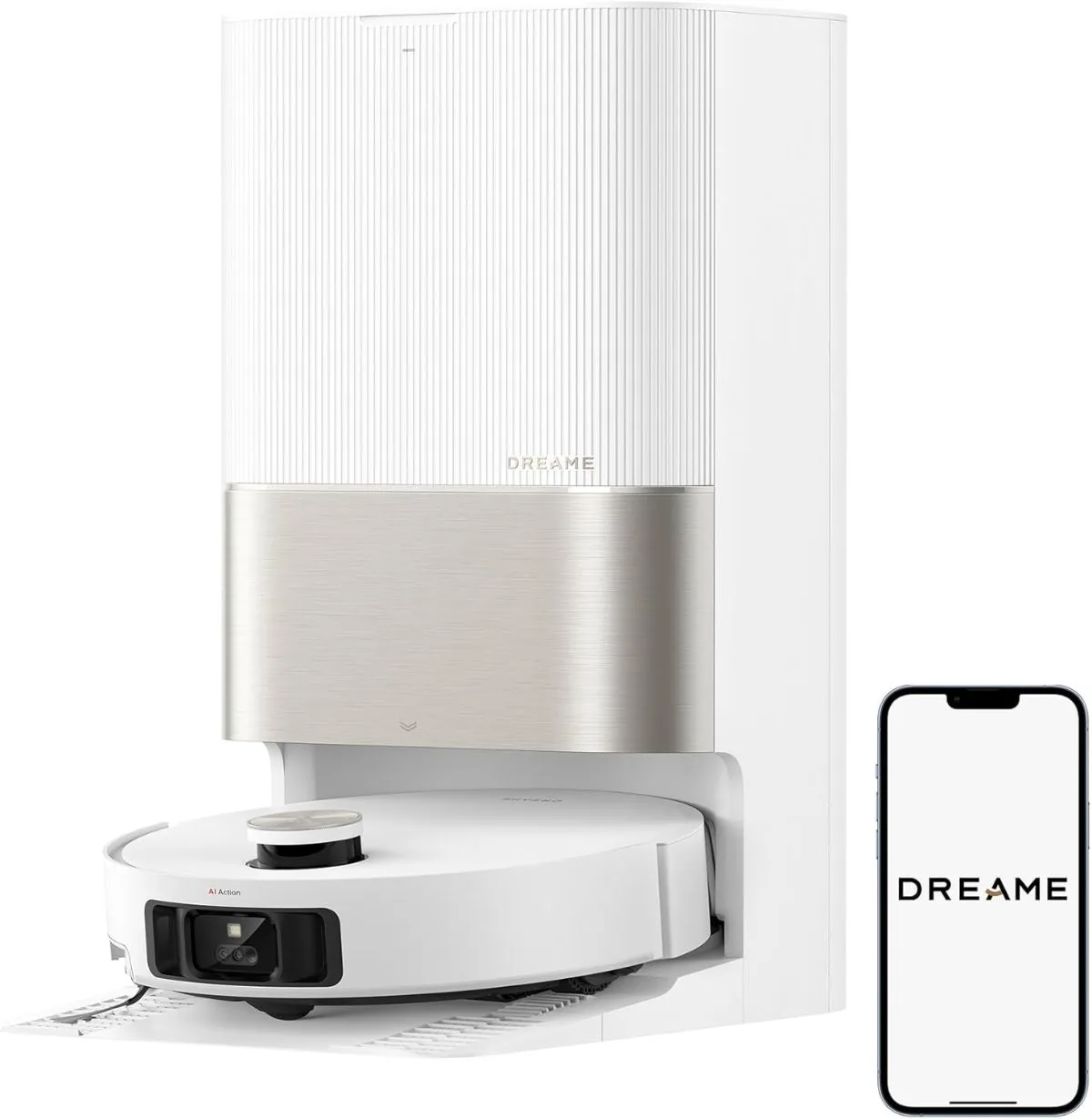 Dreame X50 Ultra Complete Robot Vacuum and Mop with Self-Cleaning, Up to 20,000Pa, Liftable LDS, Climbs Up To 6cm, Bacterial Removal Technology, AI Camera, Voice Control, 2 Years Warranty