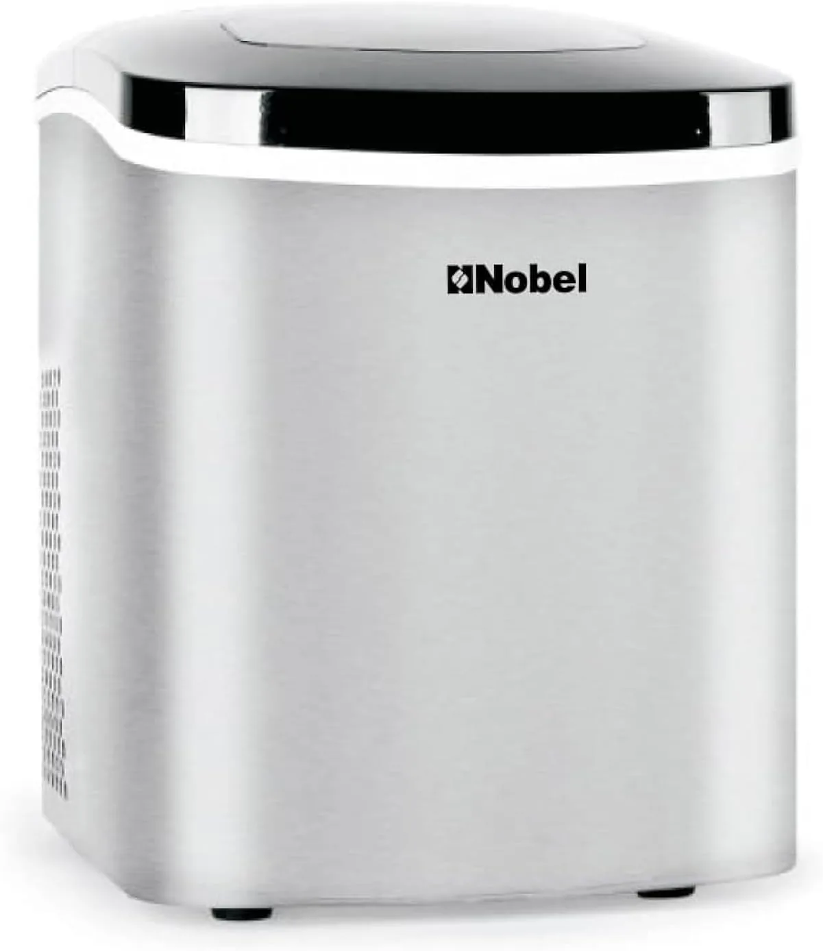 Nobel Ice Cube Maker 9 pieces of Ice per 6 to 9 minute cycle, with 1.7 Litres Water Tank Capacity & 600gram Ice bin Capacity,10-12 Kgs Ice Making Capacity per 24 Hours NIM18S Silve