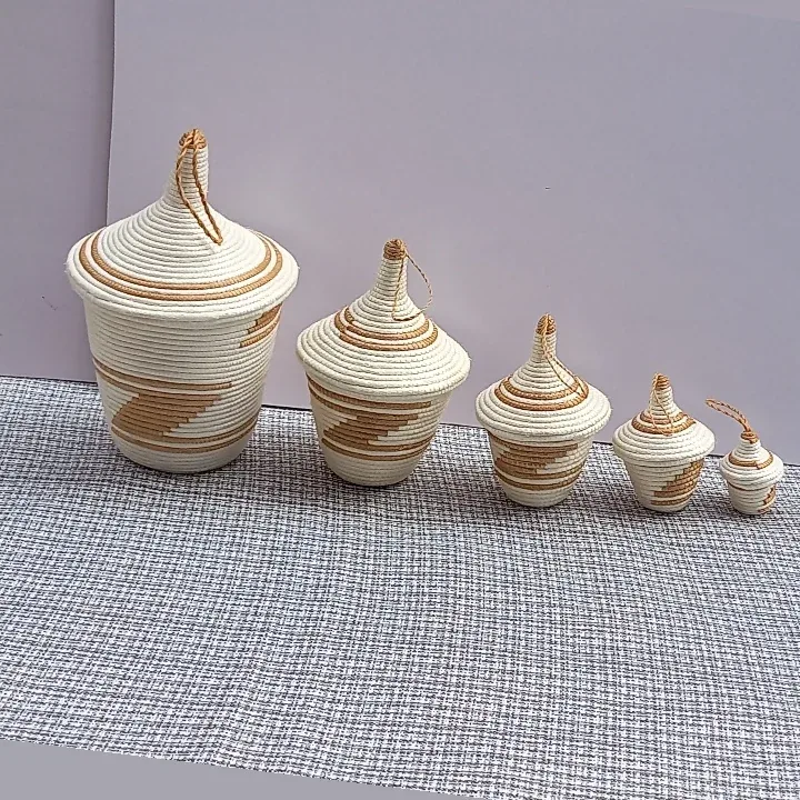 Sisal Peace Baskets Set of 5pcs
