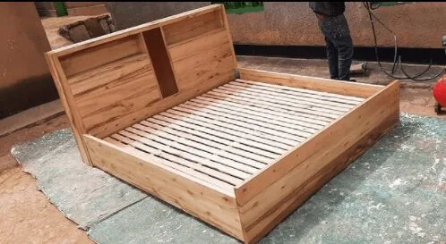 Bed in White Eucalyptus 190cm x 180cm