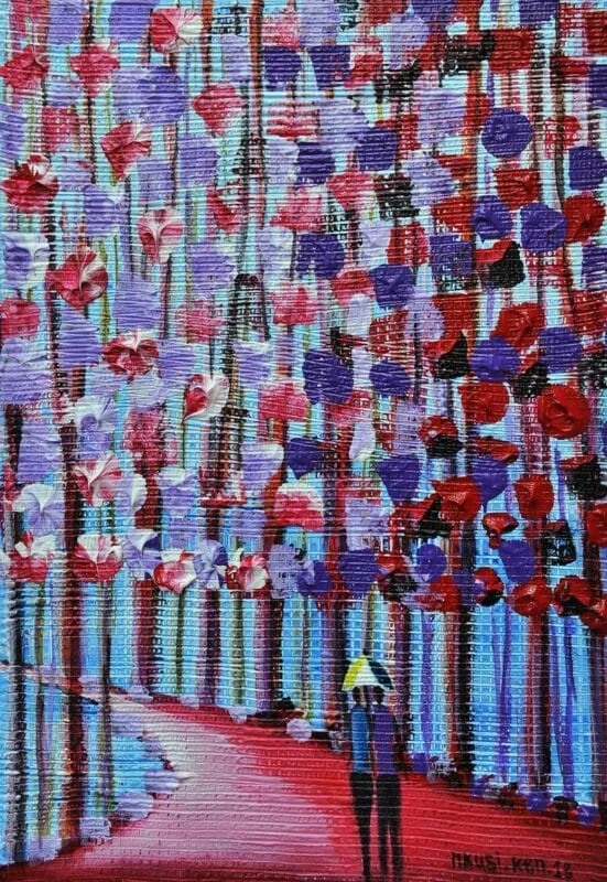 Romance Series II - Original painting by Nkusi Kenneth - Acrylics on canvas - Lovers