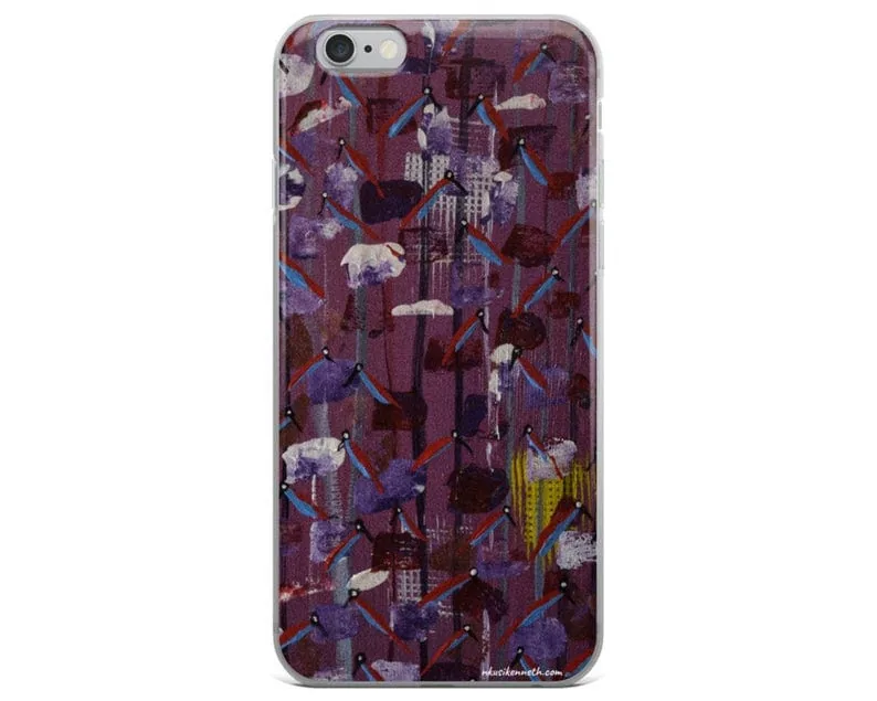 iPhone Case - Contentment detail - African art - Original painting by Kenneth Nkusi (acrylics on canvas) - 6/6S/6+/6S+/7/7+/8/8+/X