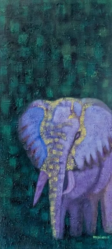 Still Series I - Original coffee painting by Kenneth Nkusi - Coffee and acrylics on canvas - African art - Coffee Art