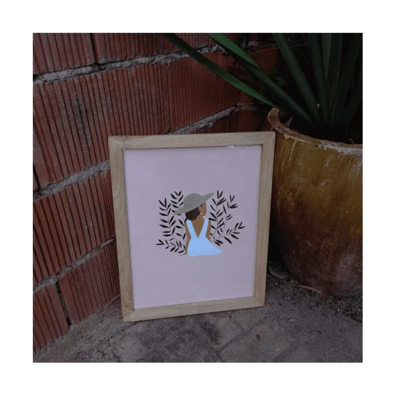 Abstract framed paintings