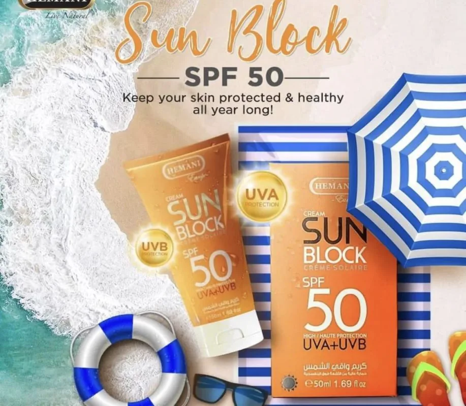 Hemani sun block SPF 50