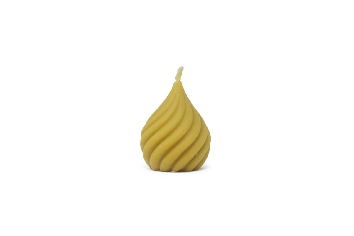 Beautiful Yellow Torsade Candles-Bees Wax