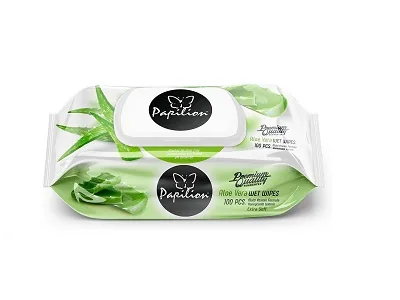 Papilion Wet Wipes 100pcs Aloe